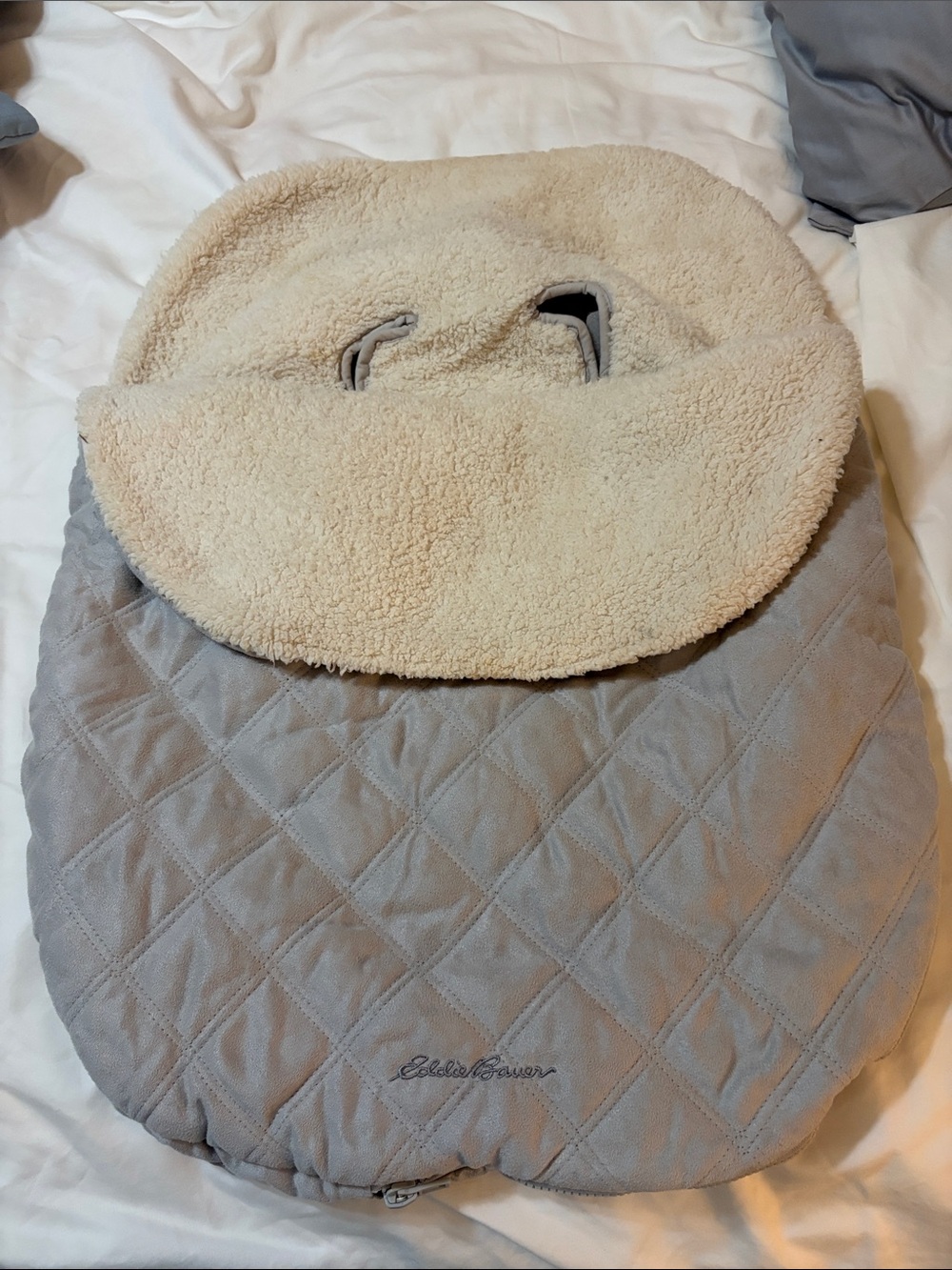Eddie Bauer baby car seat zip-up blanket